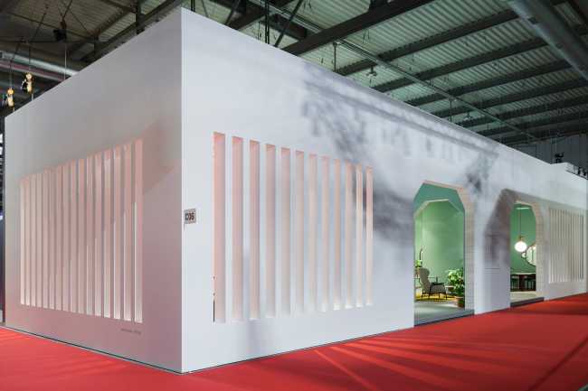 White perforated walls