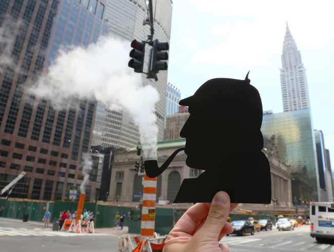 Cityscape and Sherlock Holmes