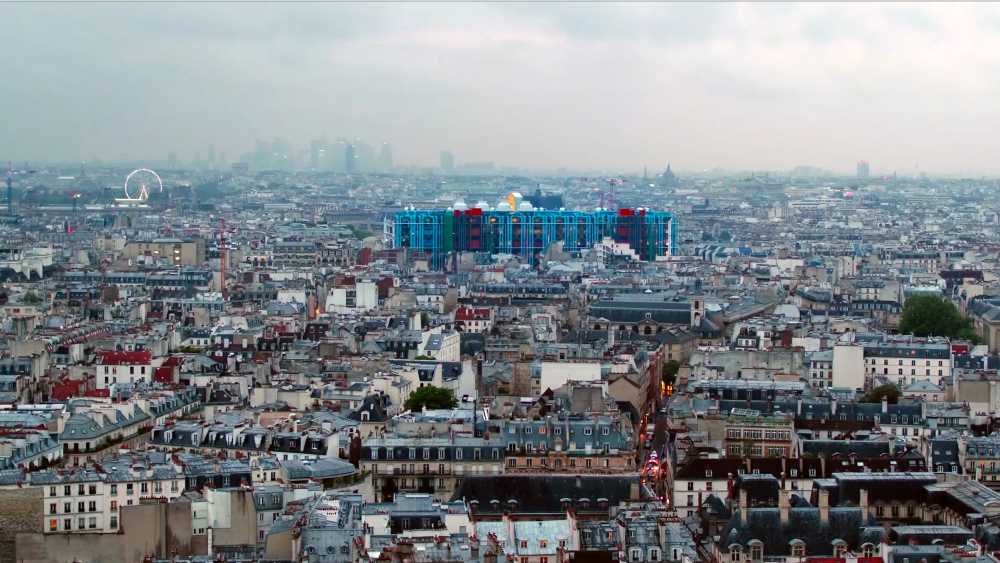 Pompidou Center seen from above