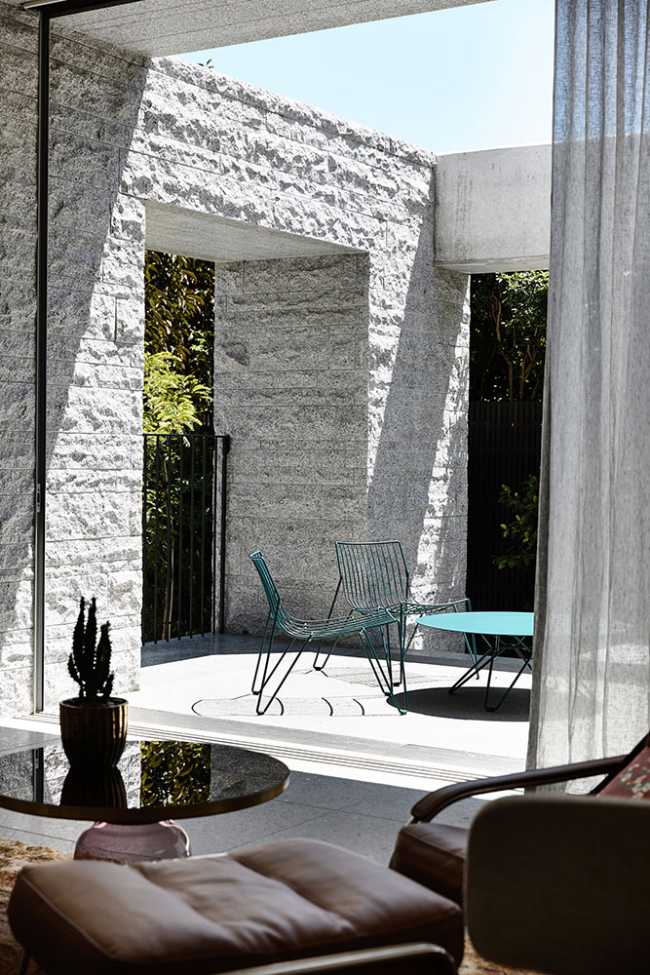 The outdoor living area