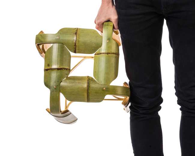 The stool in ultralight bamboo