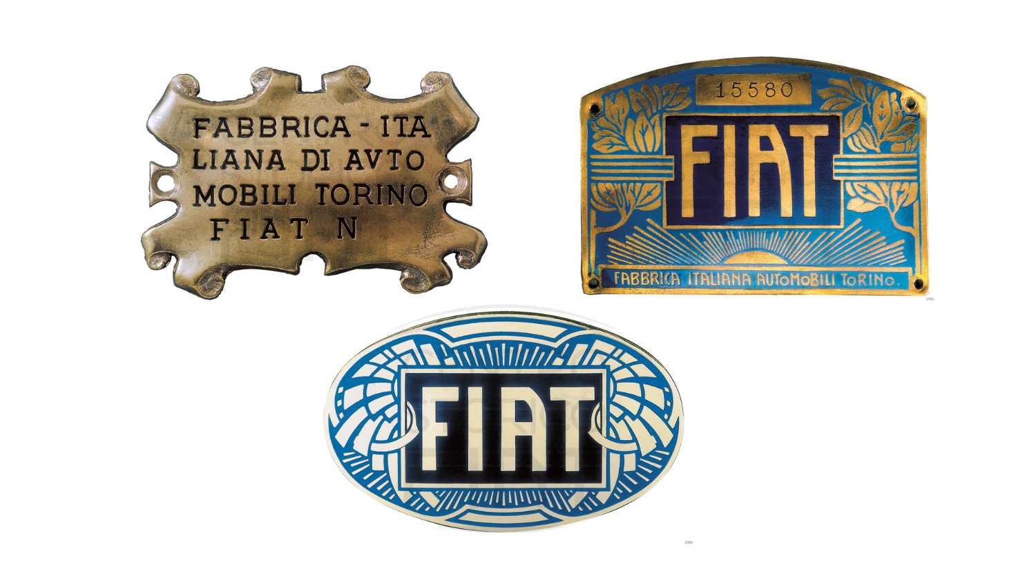Los primeros logotipos de Fiat a partir de 1899