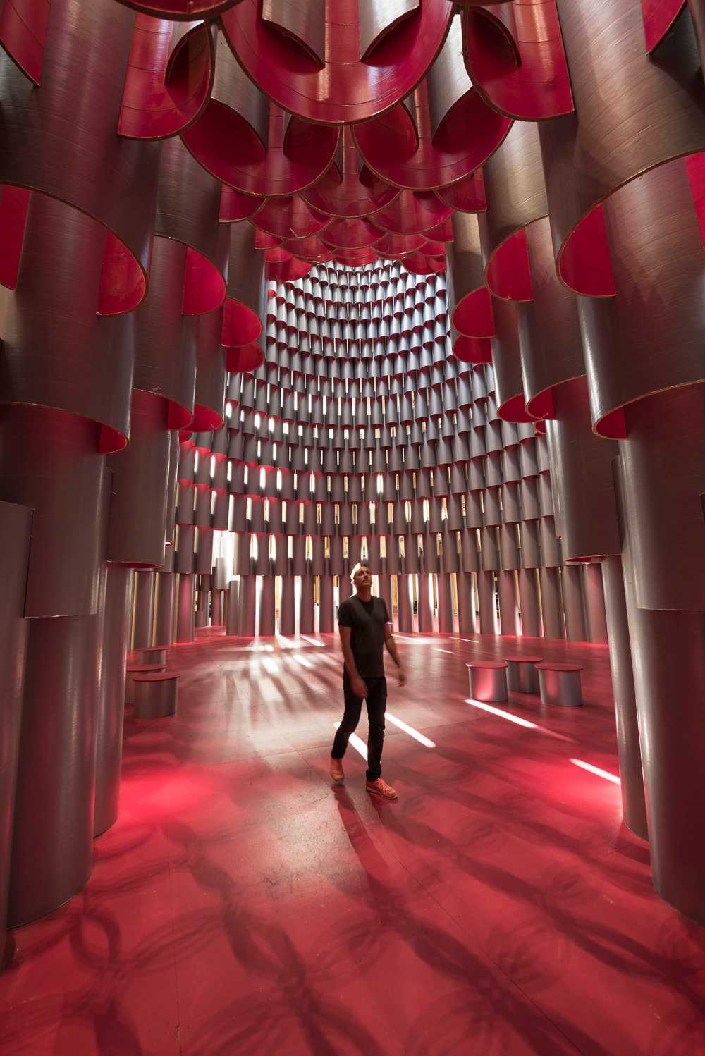 The huge waxed dome with colored tubes