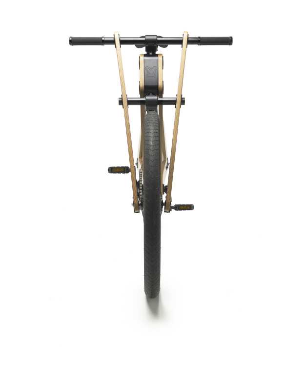 The bicycle is created as a sandwich