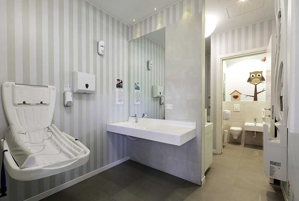 Bagni accessibili e durevoli per spazi ad alta affluenza