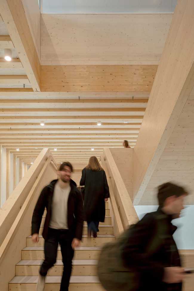Marga Klompé Building: wood, stone, ecology, and design