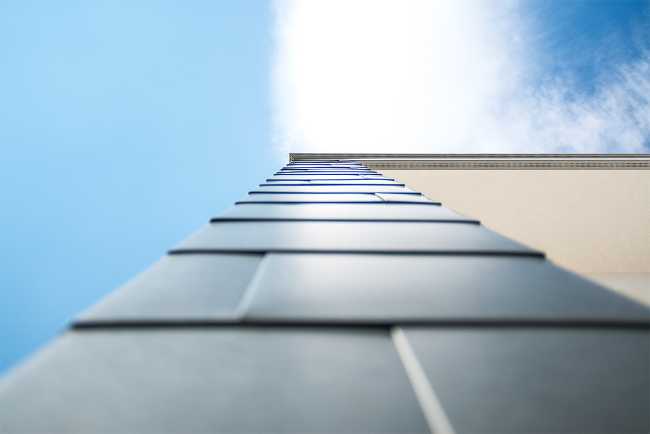 Struttura in legno e rivestimento in zinco-titanio