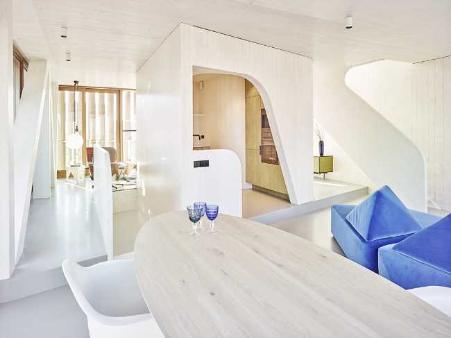 design-building-residence-complex-slats-wood-organic-construction-nature-sun-privacy-interior-detail-lighting-living room