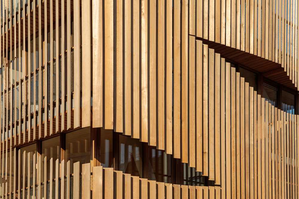 diseño-edificio-residencia-complejo-listones-madera-organicismo-innovación-construcción-naturaleza-sol-movimiento