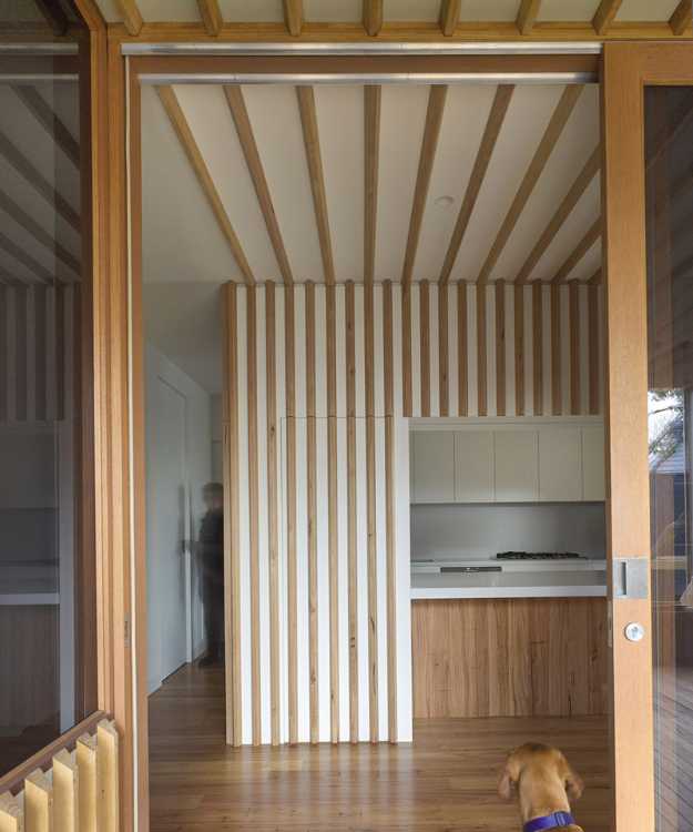 Interior wood and plaster