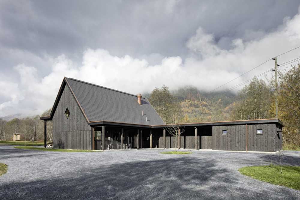 Traditional wooden building immersed in the Swiss nature