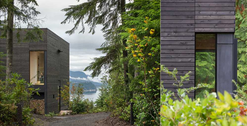 Wooden house surrounded by nature