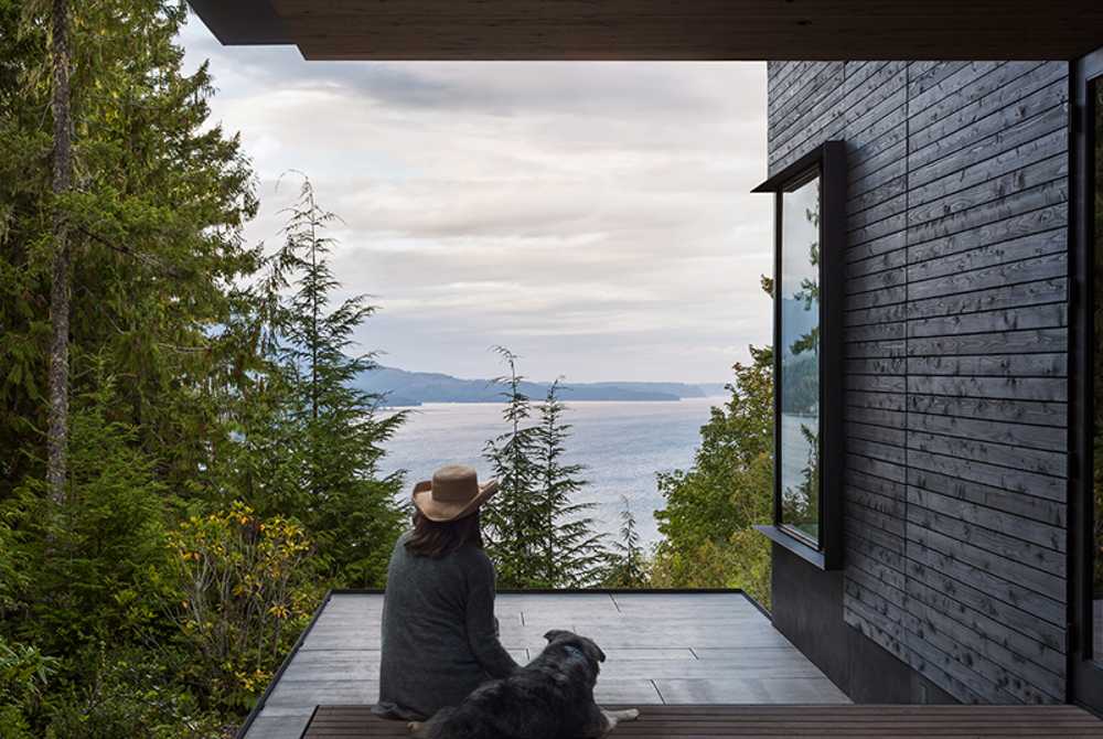Wooden terrace over the landscape