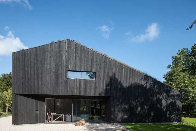 Dark wood villa