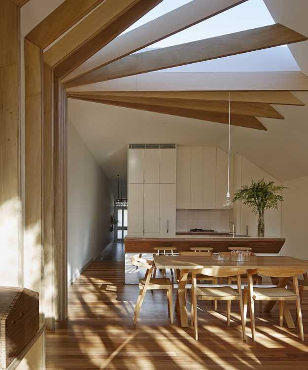 Living and dining in wood