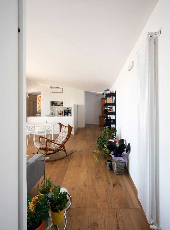 Interni bianco e legno