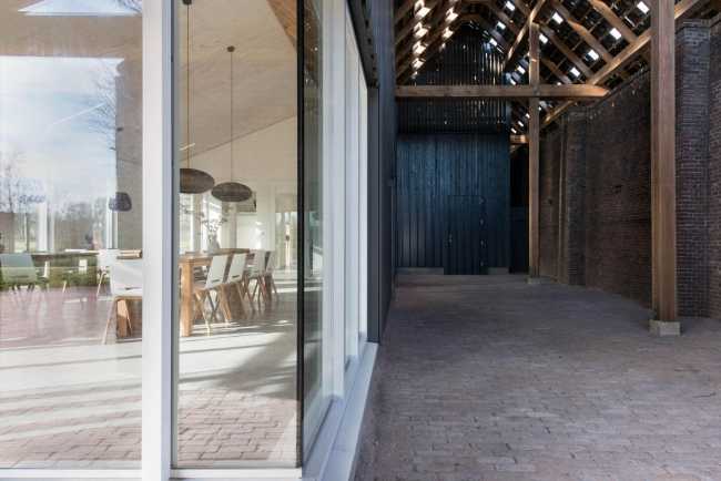 Stained glass window and roof for old stables