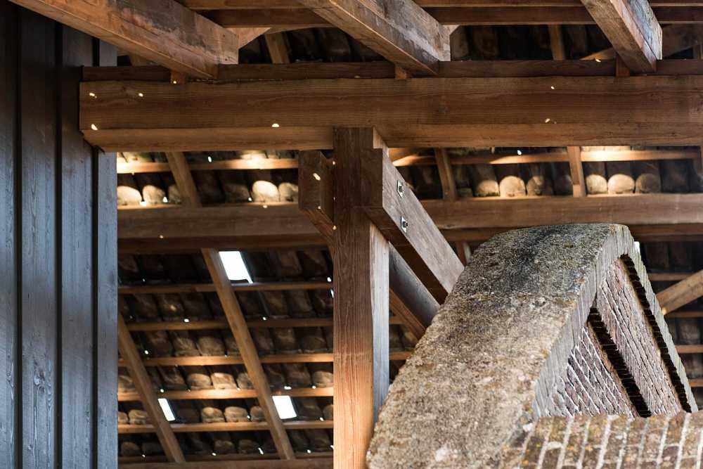 Wooden extension of a historic castle
