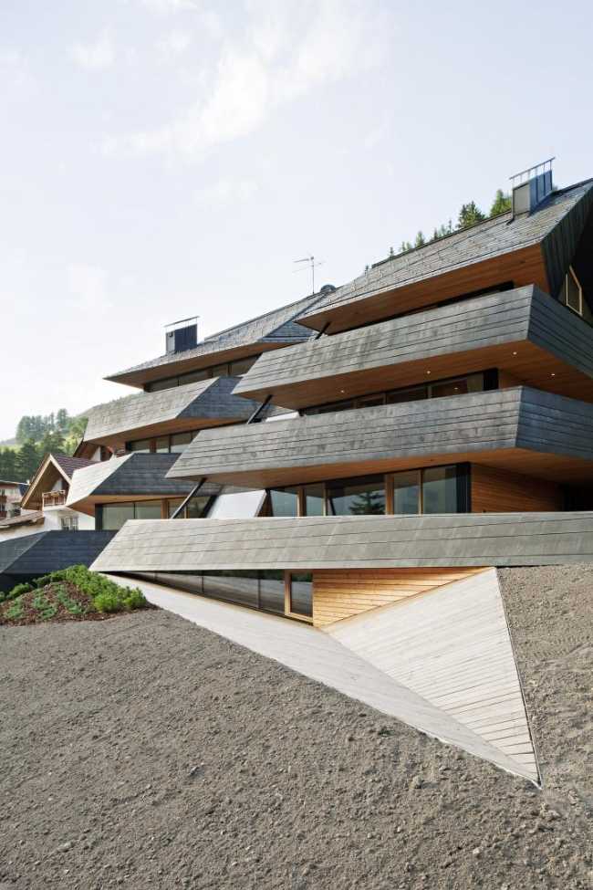 Complesso residenziale su un pendio