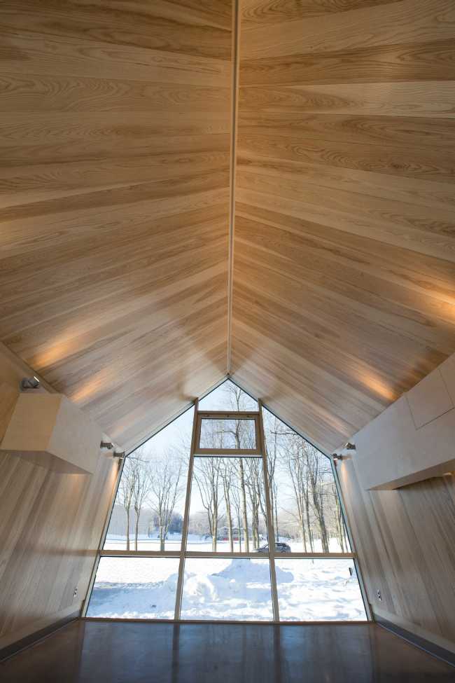 Full height glass panel