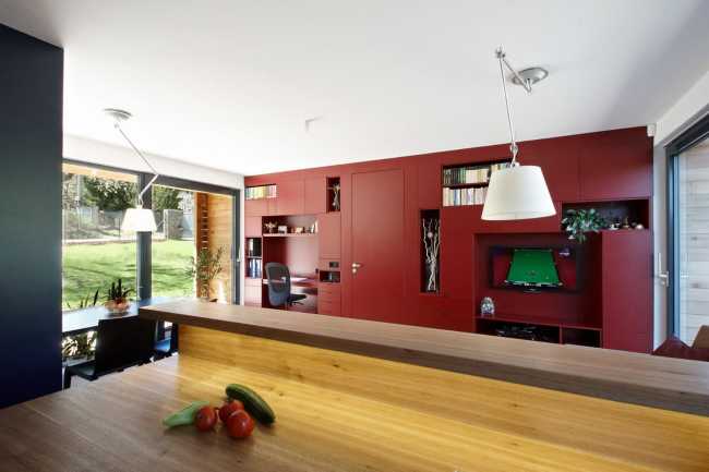 Living room with bay window