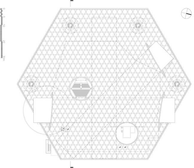 Disegno trama del tetto in legno