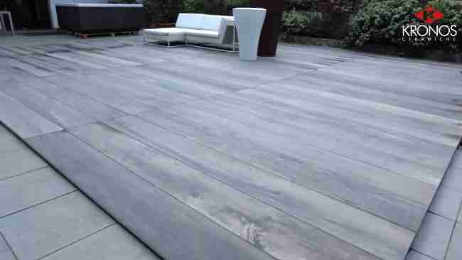 The new decking porcelain stoneware for outdoor