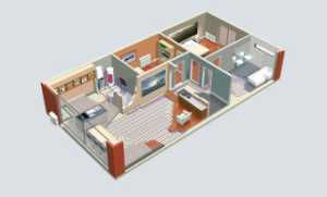 Render with Hoval heat pump system diagram