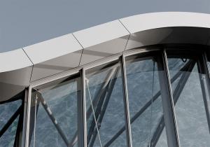 Building facade covered with Equitone Pictura fiber cement panels