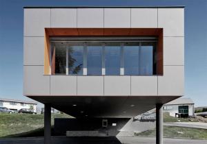 Building facade covered with Equitone Pictura fiber cement panels
