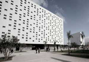 Building facade covered with Equitone Tectiva fiber cement panels