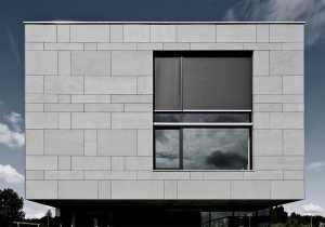 Building facade covered with Equitone Tectiva fiber cement panels