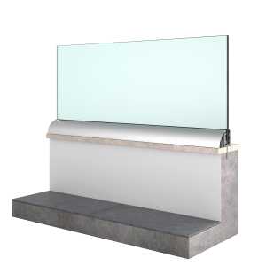 Render glass balustrade Garda MINI Floodlight