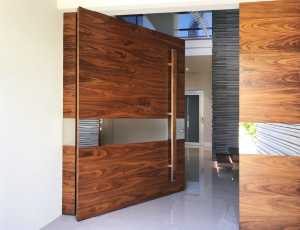 Wooden door and compact System One hinged mirror for Fritsjurgens pivot doors