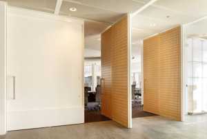 Fritsjurgens full-height door with retractable hinge rotating on a vertical axis