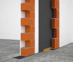 Acoustic insulation for partition walls with reduced thickness Isolmant cavity walls