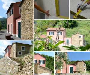 Collage of images of projects made with Mastrosistema Geopietra