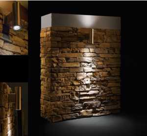 Geopietra stone facade lighting system