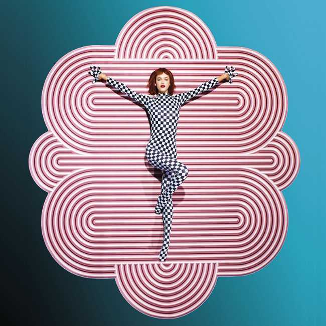 tappeto radical design rosa