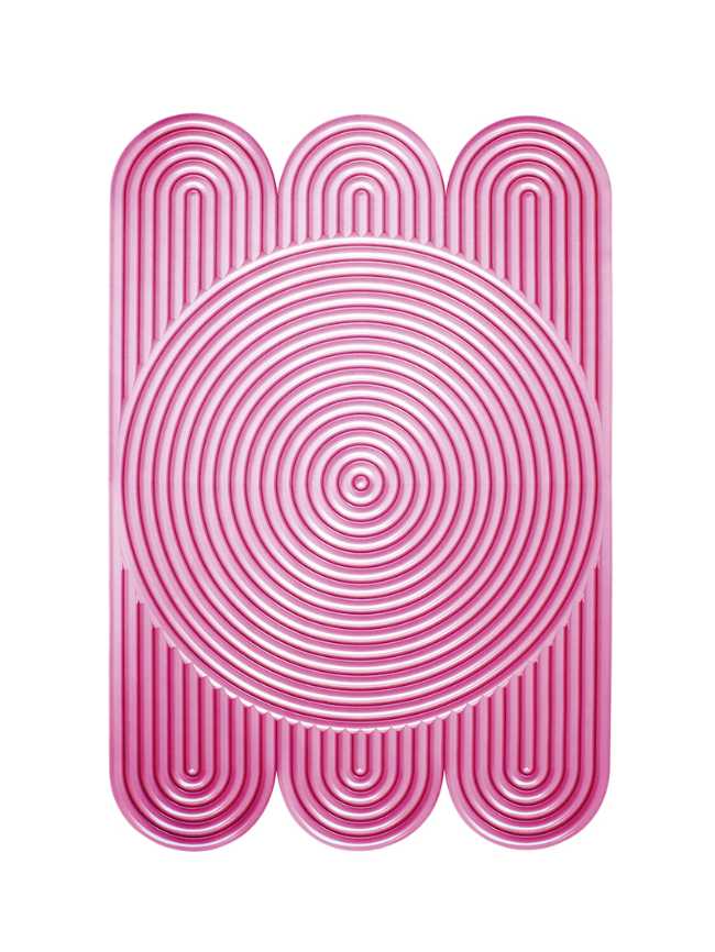 tappeto rosa minimal design