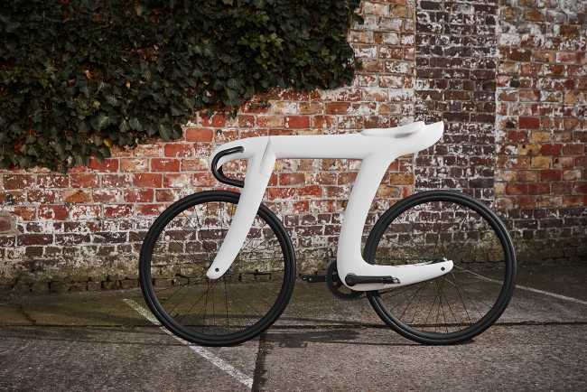 white bicycle carbon fiber pi greek