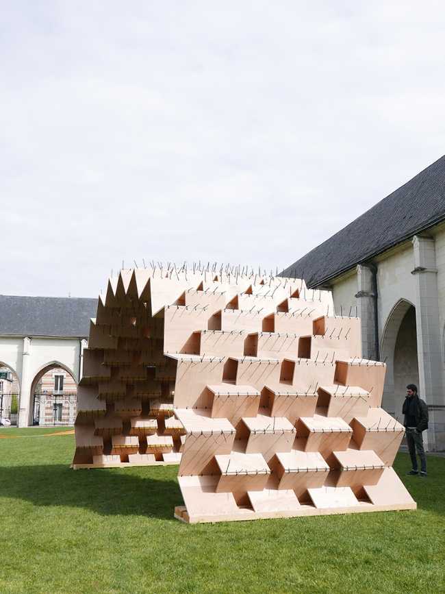 installazione arco pannelli compensato modulare