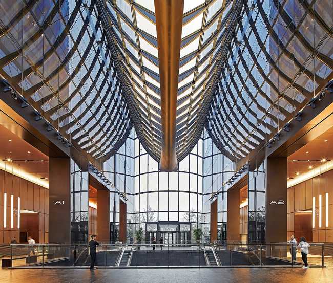 hall interno torri in vetro