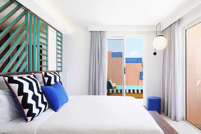 habitación hotel diseño color