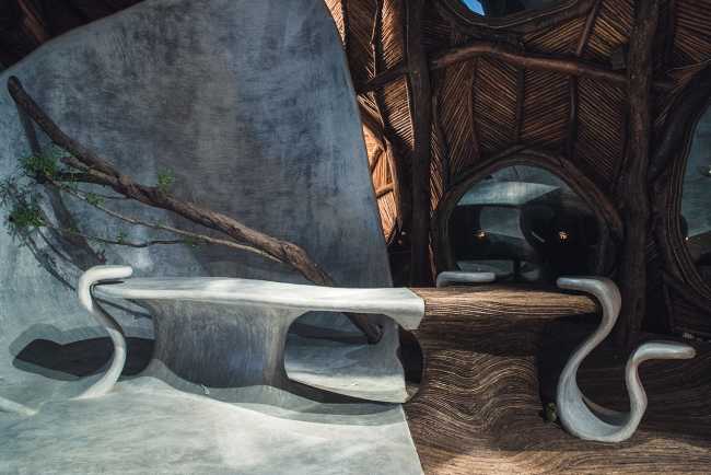 musée écologique parcours et structure en bois