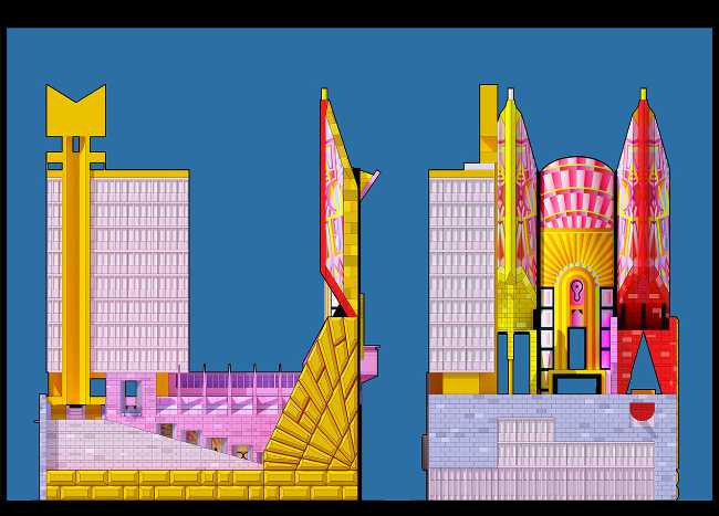 vistas de estudio de colores