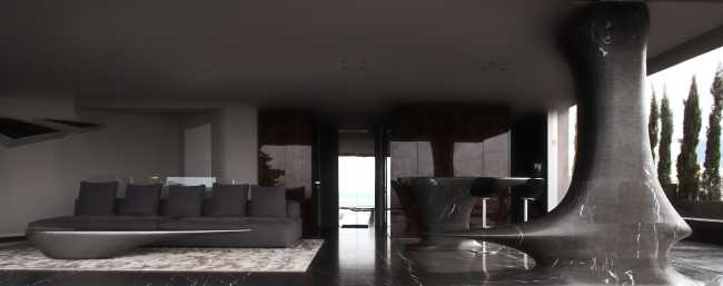formas orgánicas muebles de piedra