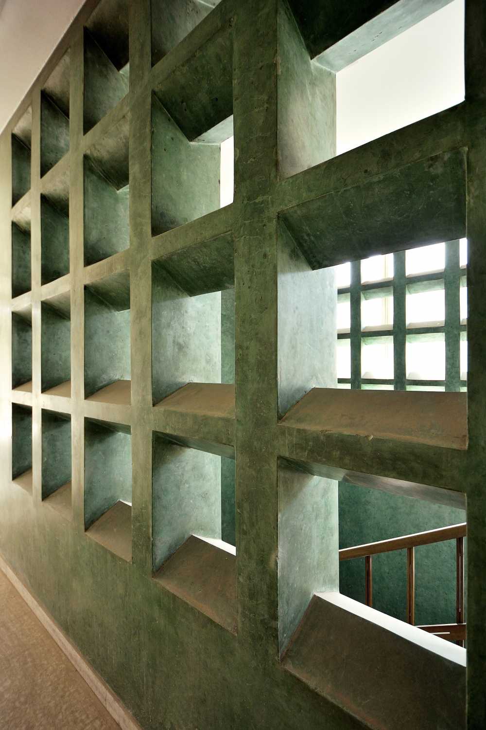 asiento de fachada de vidrio Olivetti Ivrea