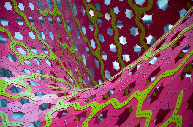 Colored aluminum leather