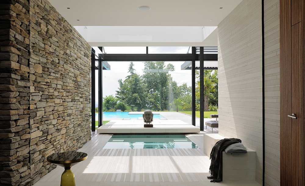Interni in intonaco e pietr per una villa in Francia